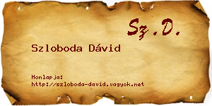 Szloboda Dávid névjegykártya