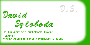 david szloboda business card